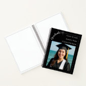 Black white photo senior school Graduation Notizblock (Innenseite)