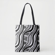 Black & White Piano Musik Polka Dot Tote Tasche