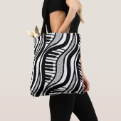 Black & White Piano Musik Polka Dot Tote Tasche (Von Nahem)