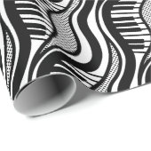 Black & White Piano Musik Polka Dot Wrapping Paper Geschenkpapier (Rolleneckpunkt)