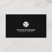 Black & White Pickleball Coaching Personal Trainer Visitenkarte (Vorderseite)