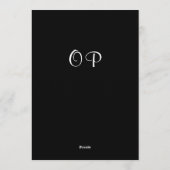 Black White Pine Branch Surprise 60th Birthday Einladung (Rückseite)