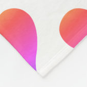 Black White Pink Purple Red Hearts Pattern Fleecedecke (Ecke)