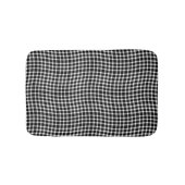 Black White Plaid Checker Seamless Pattern Badematte (Vorderseite)