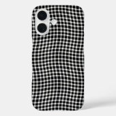 Black White Plaid Checker Seamless Pattern Case-Mate iPhone Hülle (Rückseite)