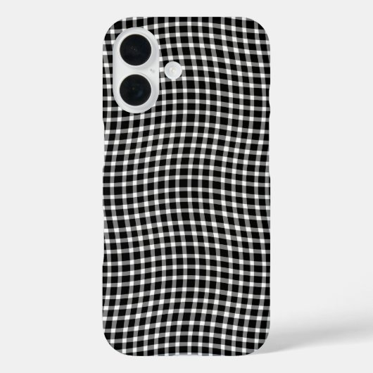 Black White Plaid Checker Seamless Pattern Case-Mate iPhone Hülle (Rückseite)