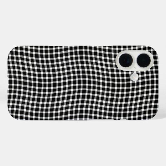 Black White Plaid Checker Seamless Pattern Case-Mate iPhone Hülle (Rückseite (Horizontal))