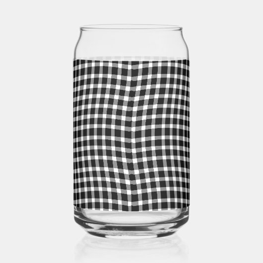 Black White Plaid Checker Seamless Pattern Dosenglas (Rechts)
