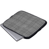 Black White Plaid Checker Seamless Pattern Laptopschutzhülle (Vorne Knopf)