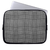 Black White Plaid Checker Seamless Pattern Laptopschutzhülle (Vorderseite)