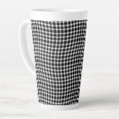 Black White Plaid Checker Seamless Pattern Milchtasse (Linke Ecke)