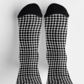 Black White Plaid Checker Seamless Pattern Socken (Oben)