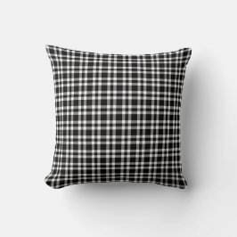 Black White Plaid Pattern Kissen