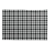 Black White Plaid Pattern Kissenbezug (Rückseite-Links)