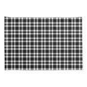 Black White Plaid Pattern Kissenbezug (Rückseite-Rechts)