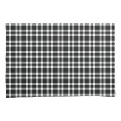 Black White Plaid Pattern Kissenbezug (Vorderseite-Rechts)