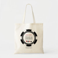 Black & White Poker Chip Name Casino Hochzeit