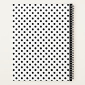 Black & White Polka Dot Custom 2026 Business Planer (Rückseite)