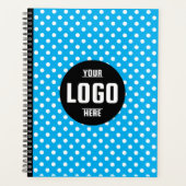 Black & White Polka Dot Custom 2026 Business Planer (Vorderseite)