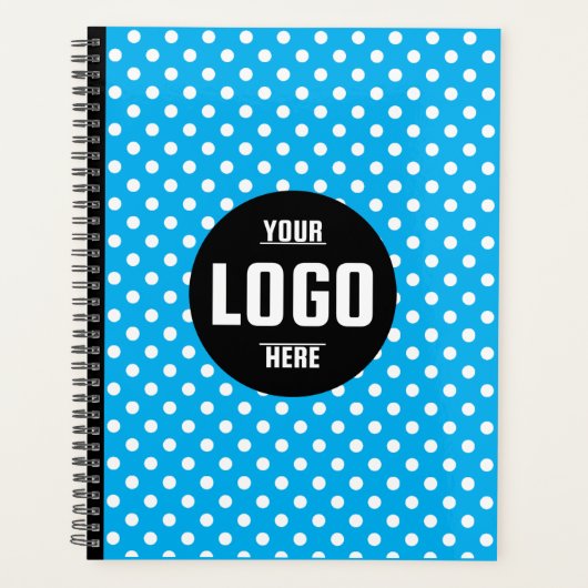 Black & White Polka Dot Custom 2026 Business Planer (Vorderseite)