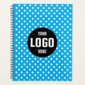 Black & White Polka Dot Custom 2026 Business Planer (Vorderseite)