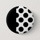 Black & White Polka dots Button (Vorderseite)