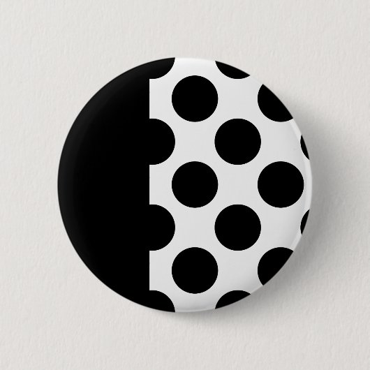 Black & White Polka dots Button (Vorderseite)