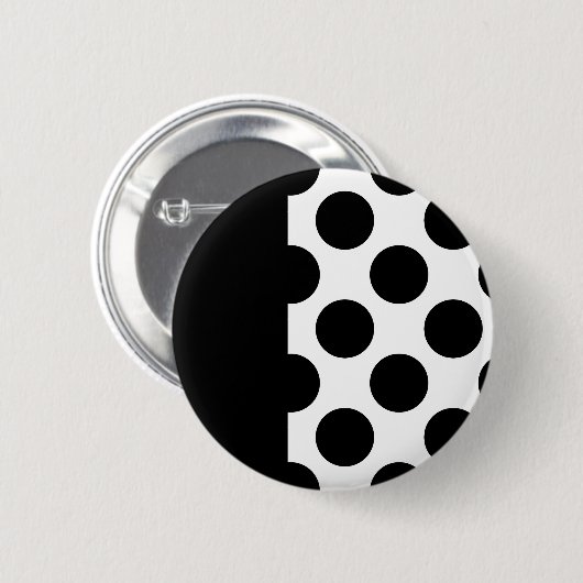 Black & White Polka dots Button (Vorne & Hinten)
