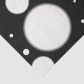 Black White Polka Dots Funky Pattern Decoupage Seidenpapier (Detail)