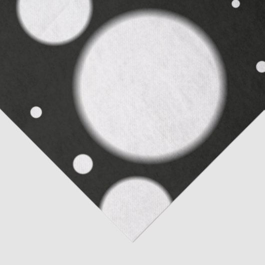 Black White Polka Dots Funky Pattern Decoupage Seidenpapier (Detail)