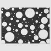 Black White Polka Dots Funky Pattern Decoupage Seidenpapier (Vorderseite)