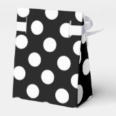 Black & White Polka Dots Geburtstagsparty Geschenkschachtel (Rückseite)