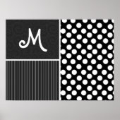 Black & White Polka Dots Poster (Vorne)