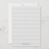 Black & White Polka Dots Umbrella Baby Dusche Einladung (Rückseite)