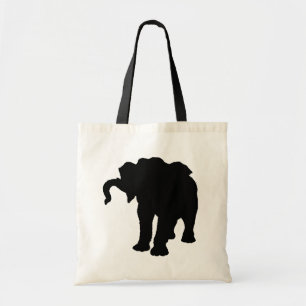 Black & White Pop Art Baby Elephant Tragetasche