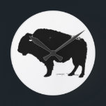 Black & White Pop Art Büffalo Bison<br><div class="desc">Iconic American History Symbol Images - Black & White Buffalo - Bison Silhouette Artwork</div>