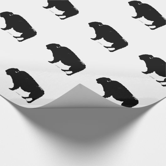 Black & White Pop Art Büffalo Bison Geschenkpapier (Ecke)
