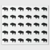 Black & White Pop Art Büffalo Bison Geschenkpapier (Flach)
