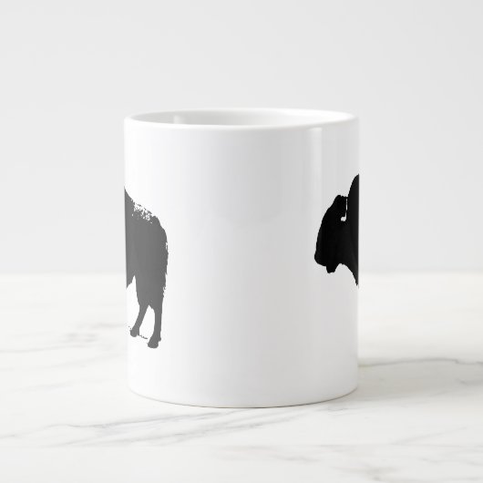 Black & White Pop Art Büffalo Bison Jumbo-Tasse (Vorderseite)