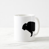 Black & White Pop Art Büffalo Bison Kaffeetasse (VorderseiteRechts)
