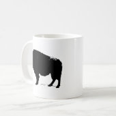 Black & White Pop Art Büffalo Bison Kaffeetasse (Vorderseite Links)