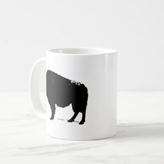 Black & White Pop Art Büffalo Bison Kaffeetasse (Vorderseite Links)