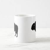 Black & White Pop Art Büffalo Bison Kaffeetasse (Mittel)