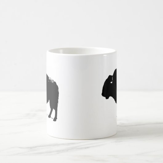 Black & White Pop Art Büffalo Bison Kaffeetasse (Mittel)