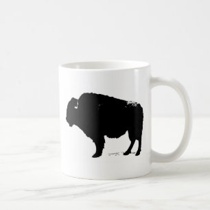 Black & White Pop Art Büffalo Bison Kaffeetasse