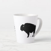 Black & White Pop Art Büffalo Bison Milchtasse (Rechte Ecke)
