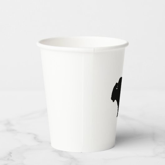 Black & White Pop Art Büffalo Bison Pappbecher (Rechts)