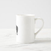 Black & White Pop Art Büffalo Bison Porzellantasse (Rechts)