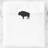 Black & White Pop Art Büffalo Bison Quadratischer Aufkleber (Tasche)