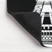 Black & White Pop Art Eiffel Tower Paris Frankreic Mousepad (Ecke)